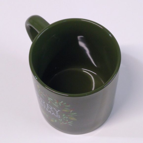 Threshold Merry Christmas Stoneware Coffee Tea Mug Green 16 Oz NWT - Picture 3 of 5